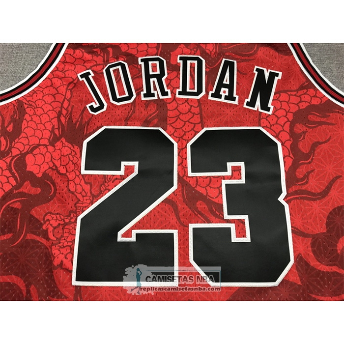 Camiseta Chicago Bulls Michael Jordan NO 23 Asian Heritage Throwback 1997-98 Rojo